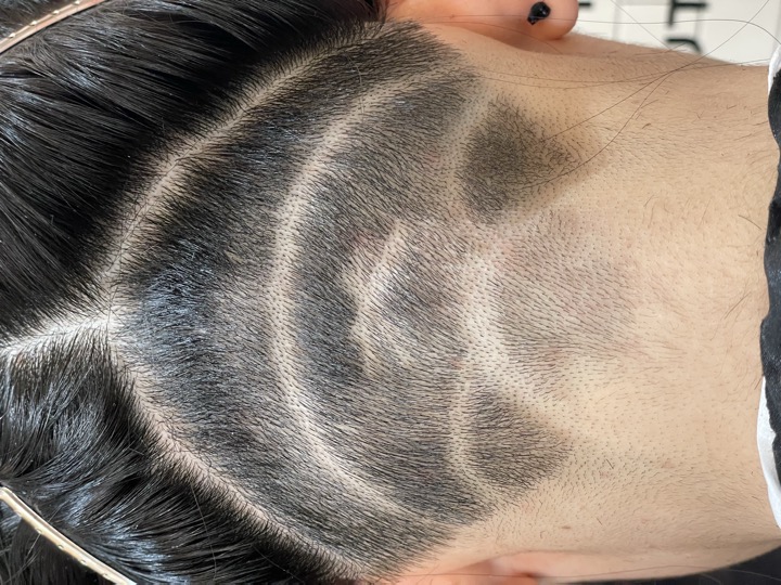 Nape design detail on buzz undercut — house call